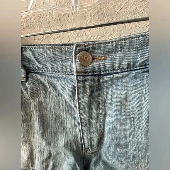 Ann Taylor Loft Jean Shorts with Raw Hem - Picture 2 of 5